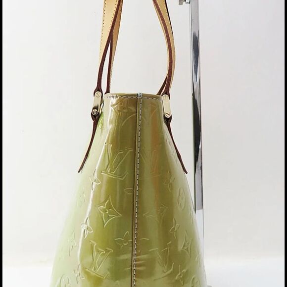 Authentic LOUIS VUITTON Houston Baby Blue (Green) Vernis Tote Bag Purse - Picture 2 of 9